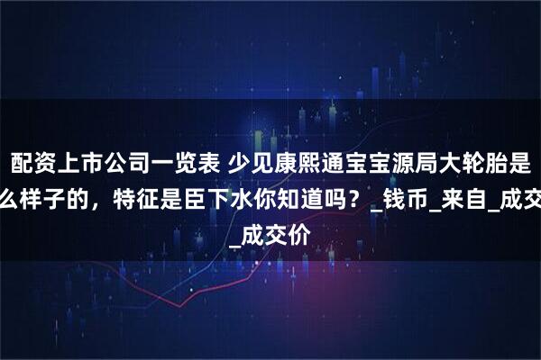 配资上市公司一览表 少见康熙通宝宝源局大轮胎是什么样子的，特征是臣下水你知道吗？_钱币_来自_成交价