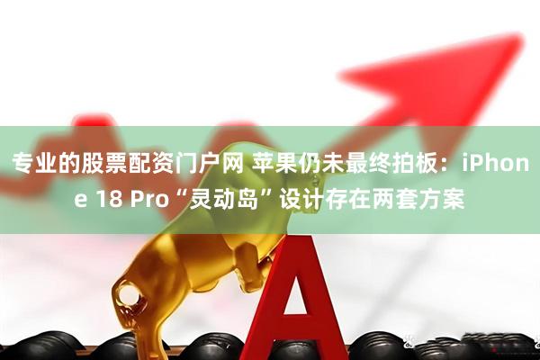 专业的股票配资门户网 苹果仍未最终拍板：iPhone 18 Pro“灵动岛”设计存在两套方案